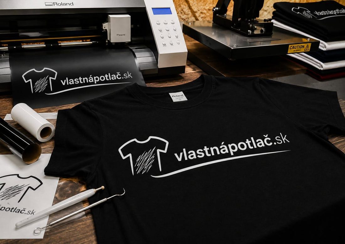 Tlač vlastného loga na tričko priamo v našej dielni